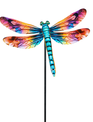 Whimsical Metal Dragonfly Stake