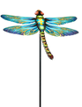Whimsical Metal Dragonfly Stake