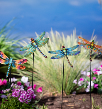 Whimsical Metal Dragonfly Stake (4-Styles)