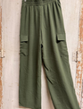 Green Pull On Pocket Pant