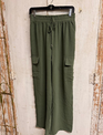 Green Pull On Pocket Pant