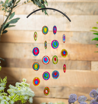 Garden of Wonder Glass Circle Art