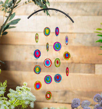 Garden of Wonder Glass Circle Art