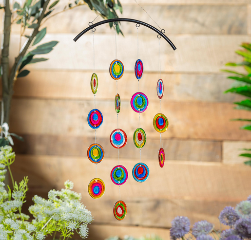 Garden of Wonder Glass Circle Art