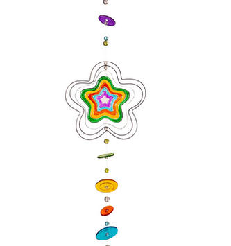 Glass Flower Power Hanging Art