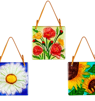 Handpainted Glass Sun Catchers (3-Styles)