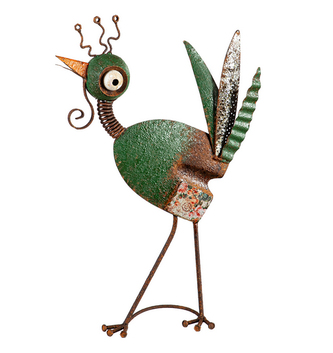 19" Rustic Whimsical Metal Chicken