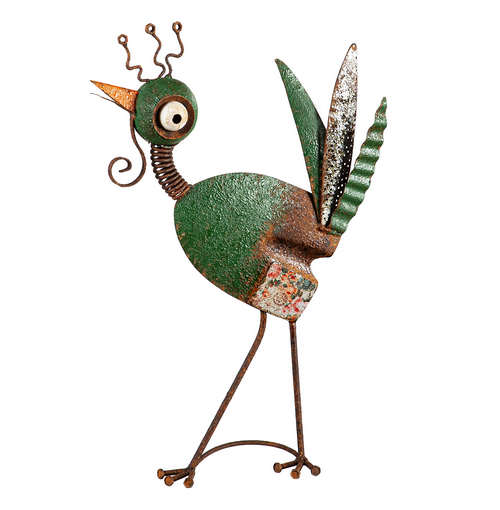 19" Rustic Whimsical Metal Chicken