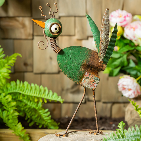19" Rustic Whimsical Metal Chicken