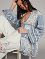 POL Clothing Inc Denim Lace Zippered Jacket w/ Hood By: POL