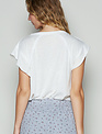 POL Clothing Inc Raw Edge Flutter Sleeve T-Shirt By: POL (2-Colors)