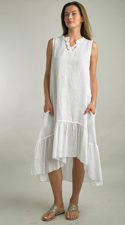 Tempo Paris V-Neck Flora Dress By: Tempo Paris (2-Colors)