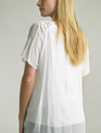 Tempo Paris Lined Embroidered Scallop Edged Top By: Tempo Paris