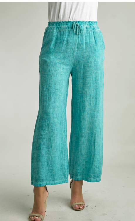 Tempo Paris Linen Pull on Wide Leg Pant By: Tempo Paris
