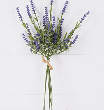 Flocked Lavender Bush