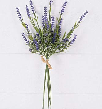 Flocked Lavender Bush