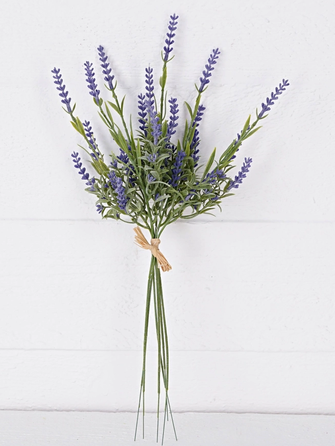 Flocked Lavender Bush