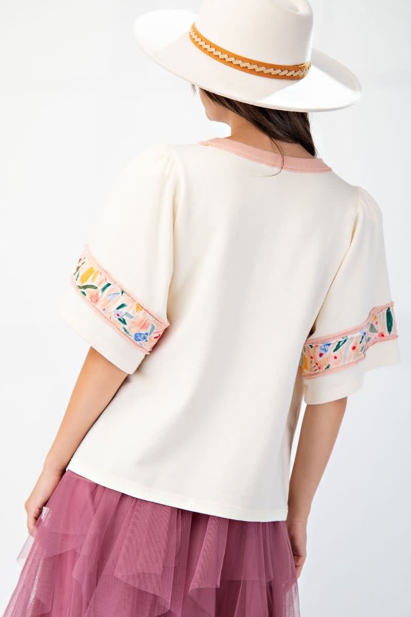 Easel Flower Patch Pull Over Shirt By: Easel