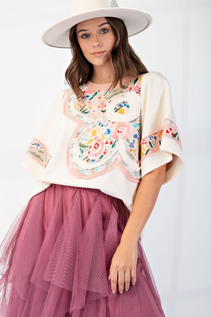Easel Flower Patch Pull Over Shirt By: Easel