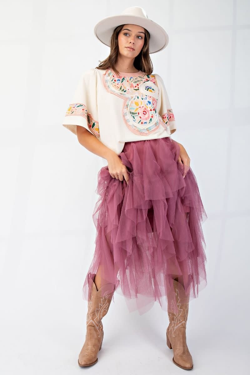 Easel Flower Patch Pull Over Shirt By: Easel