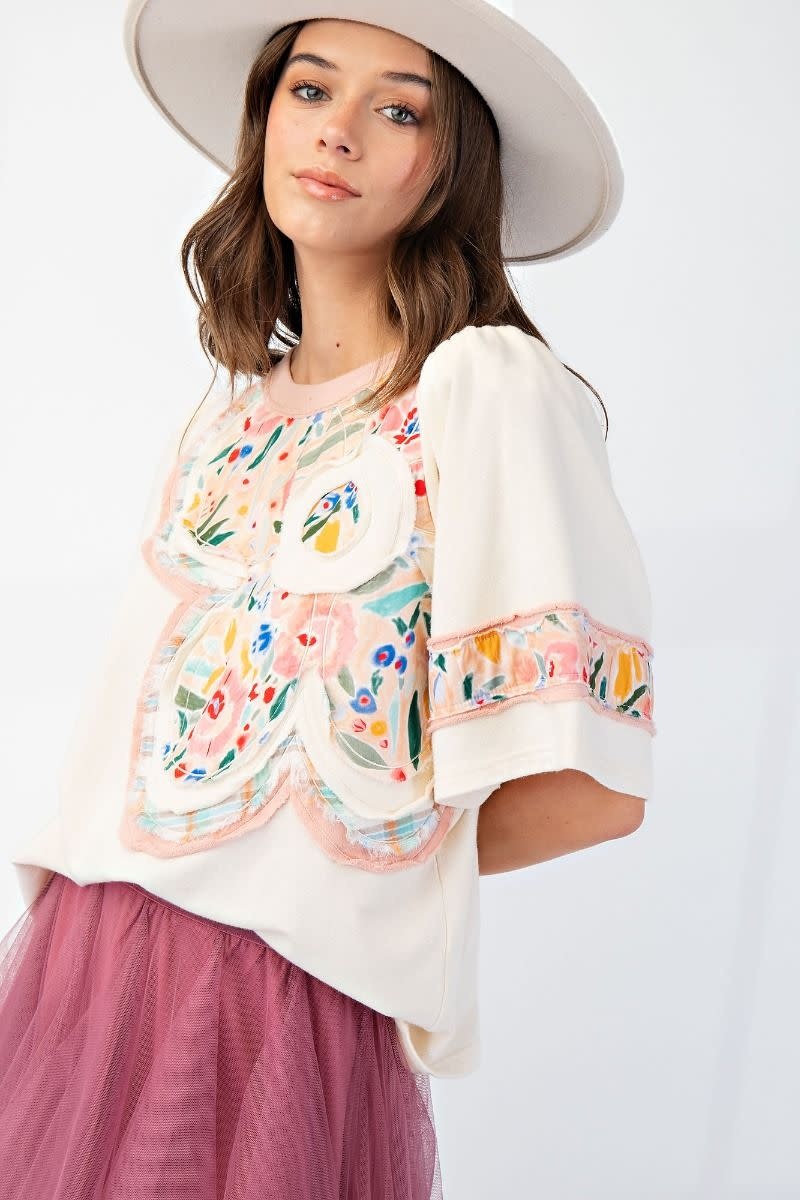 Easel Flower Patch Pull Over Shirt By: Easel