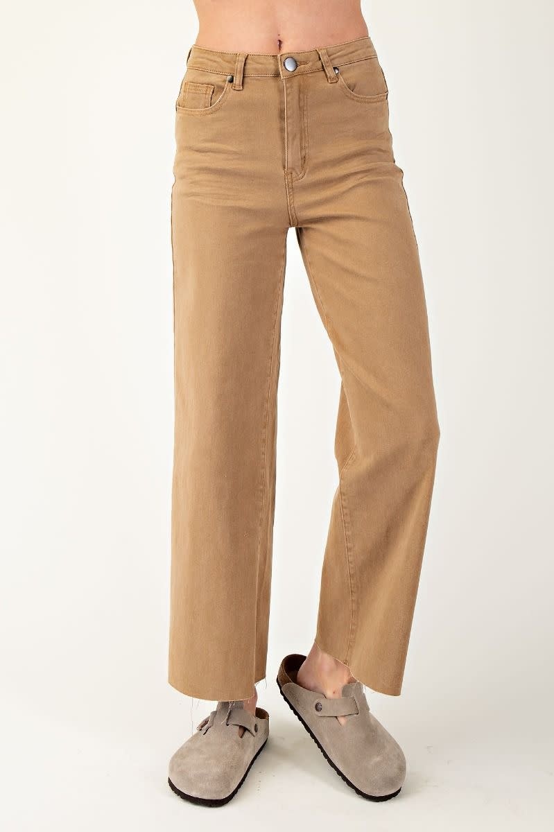 High Rise Twill Pant By: Easel (7-Colors)