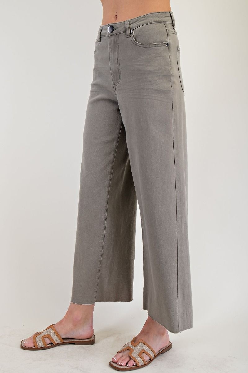 High Rise Twill Pant By: Easel (7-Colors)