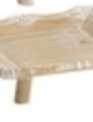 White Distressed Wooden Pedestal Tray
