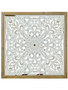 Square White Distressed Medallion Wall Art