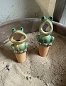Terracotta Frog Plant Nanny (2-Styles)