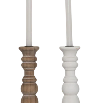 Farmhouse Turned Wood Candle Stick (2-Colors)