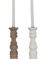 Farmhouse Turned Wood Candle Stick (2-Colors)