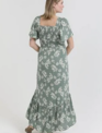 Twist V-Neck Floral Long Dress