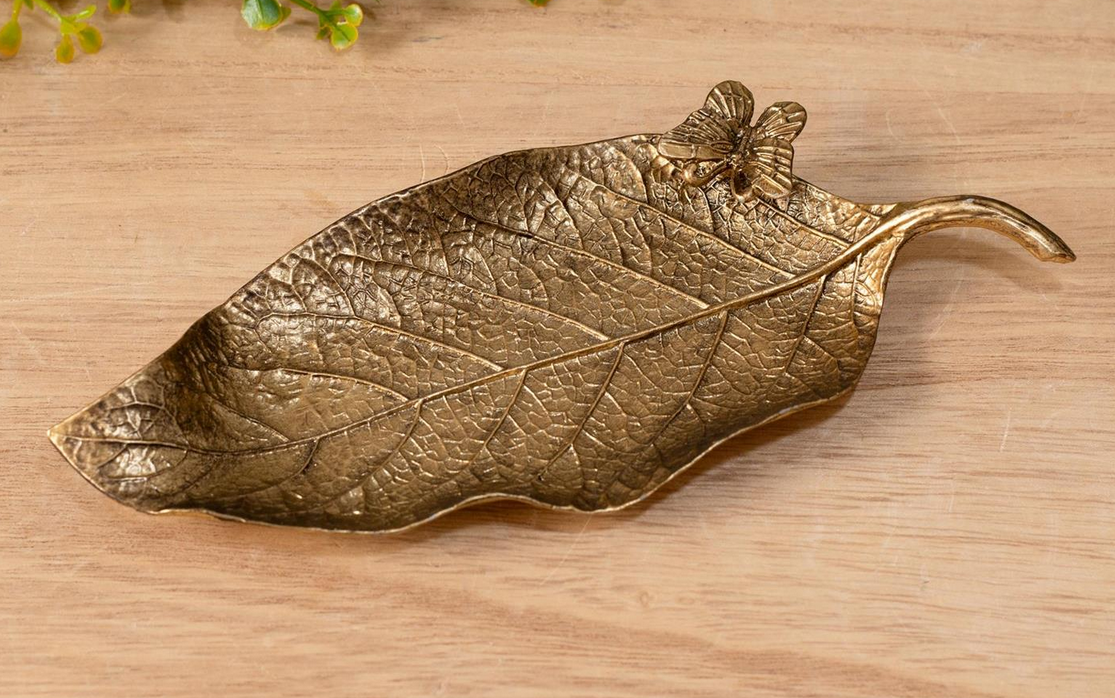 Golden Leaf Trinket Tray