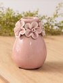 Pink Floral Ceramic Vase