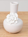 3-D White Mini Floral Vase