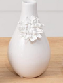 3-D White Mini Floral Vase