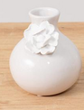 3-D White Mini Floral Vase