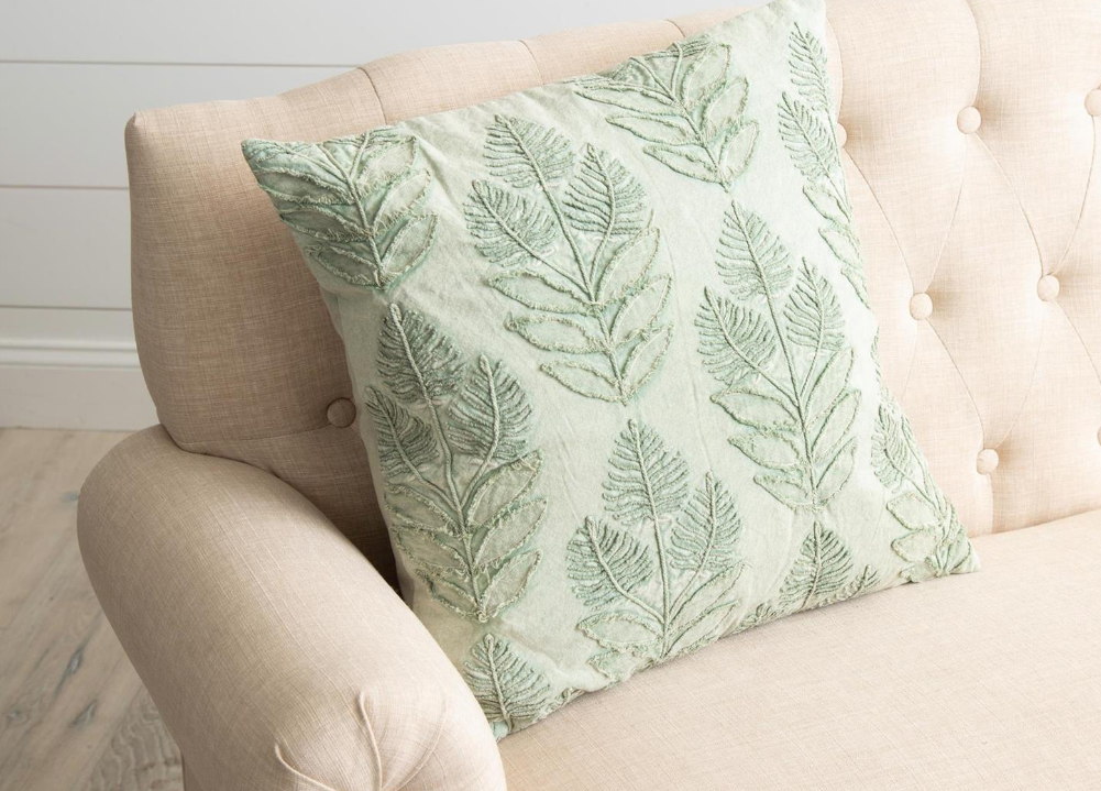 Stonewashed Leaf Pillow