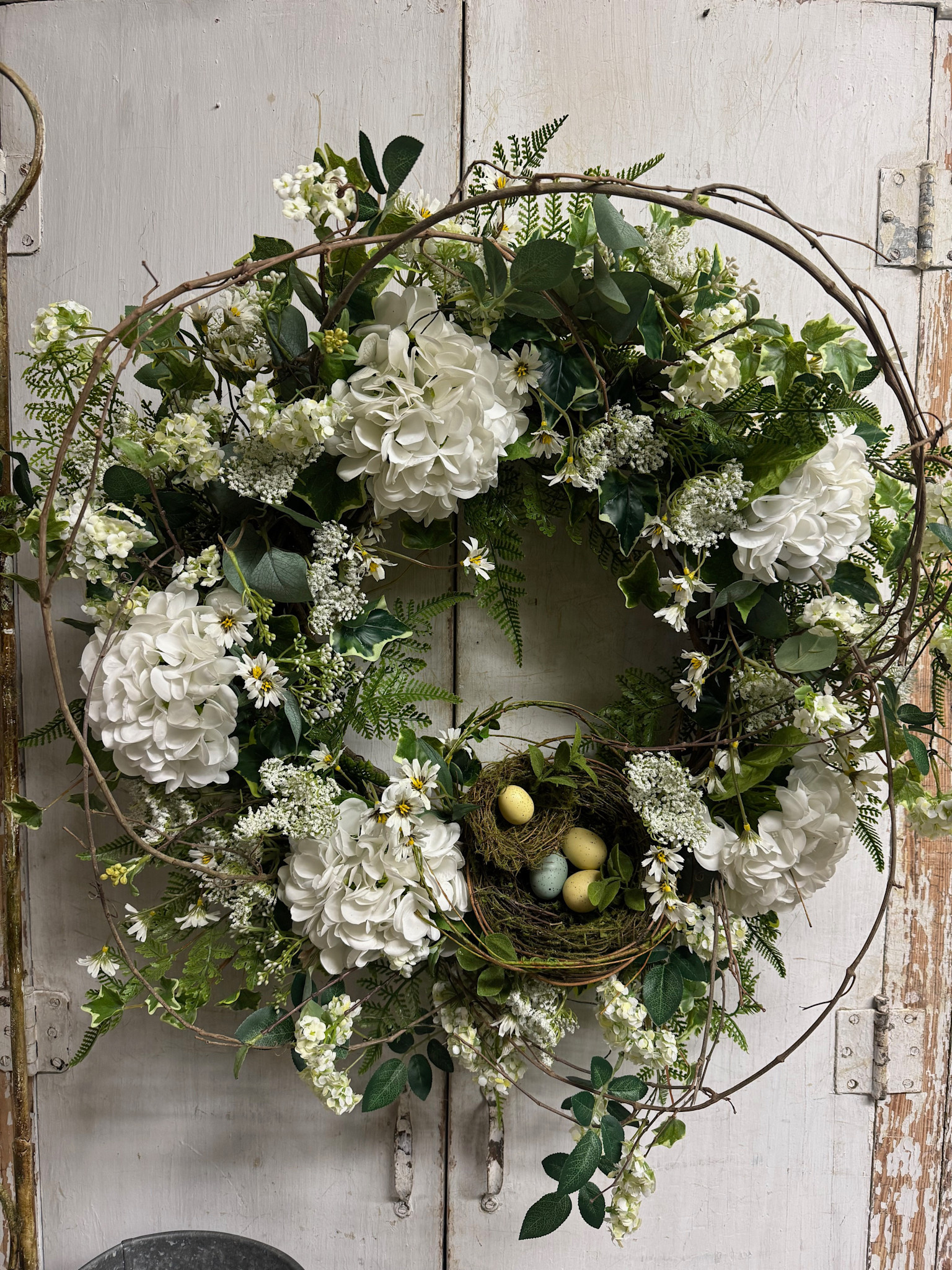 Custom Nesting Hydrangea Wreath