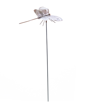 Copper Finish Dragonfly Stake