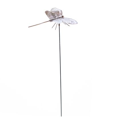 Copper Finish Dragonfly Stake