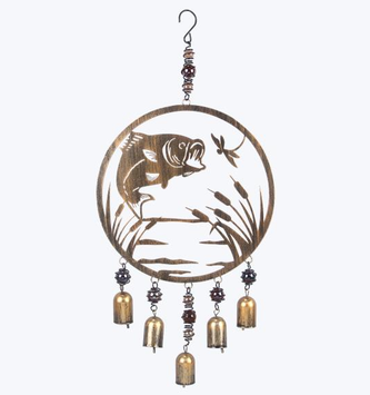 Metal Leaping Fish Wind Chime