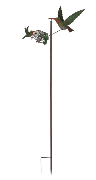 Hummingbird Family Spinner Stake
