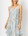 Look Mode Floral Print Lined Sleeveless Dress By: Look Mode
