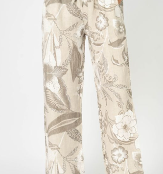Floral Linen Wide Leg Pant (2-Colors)