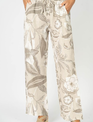 Floral Linen Wide Leg Pant By: Look Mode