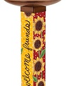 Playful Sunflowers Peace Pole Bird Bath