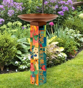 Love Garden Bird Bath Peace Pole
