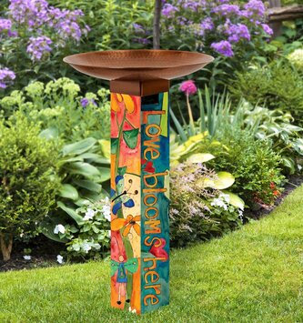 Love Garden Bird Bath Peace Pole